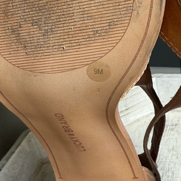 Lucky Brand Camel Leather Heels size 9 - Picture 8 of 13